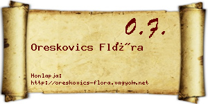 Oreskovics Flóra névjegykártya